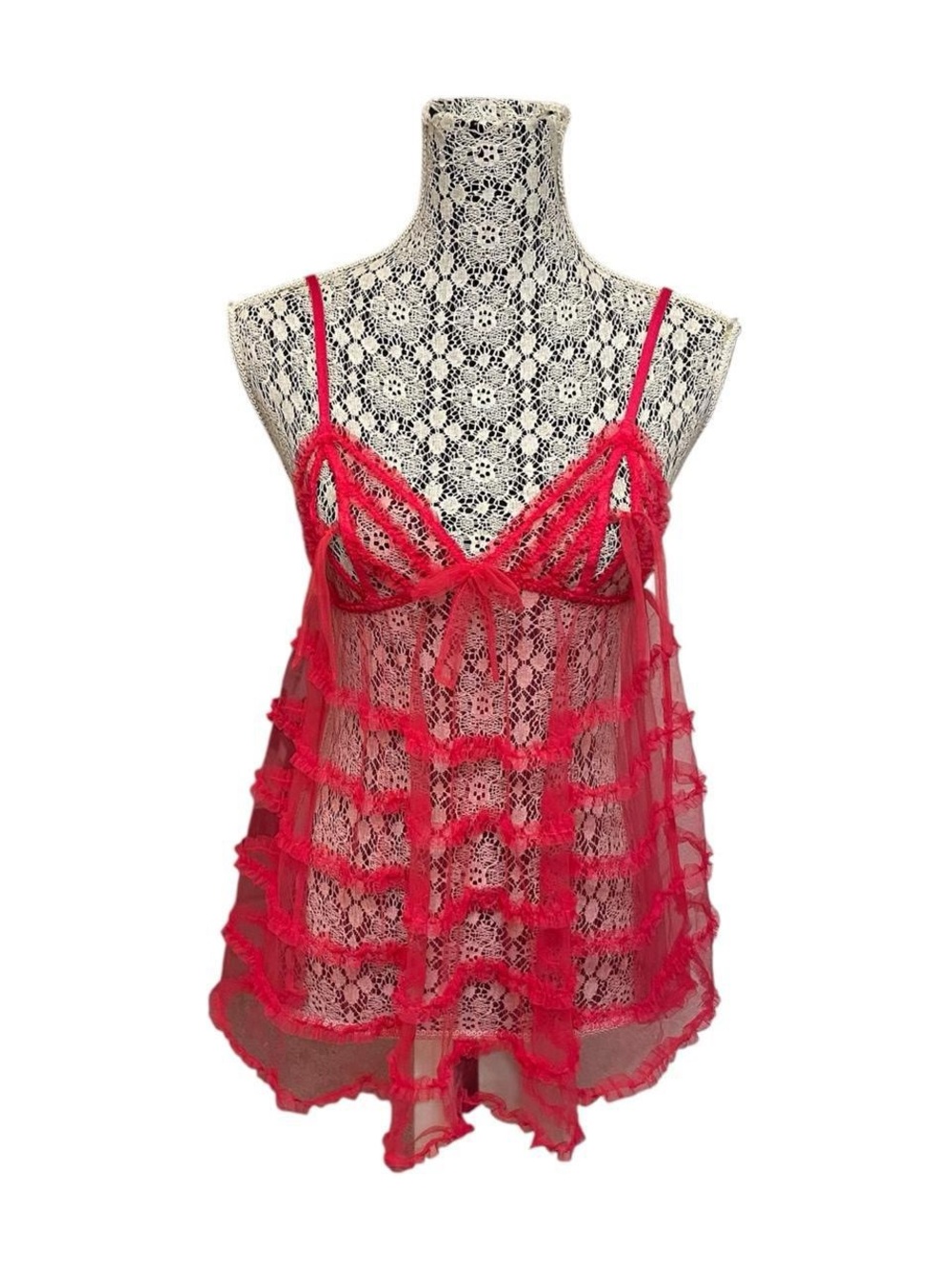 Victoria’s Secret Hot Pink Mesh Lingerie Top